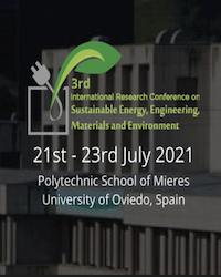 3rd International Research Conference on Sustainable Energy, Engineering, Materials and Environment (SEEME)