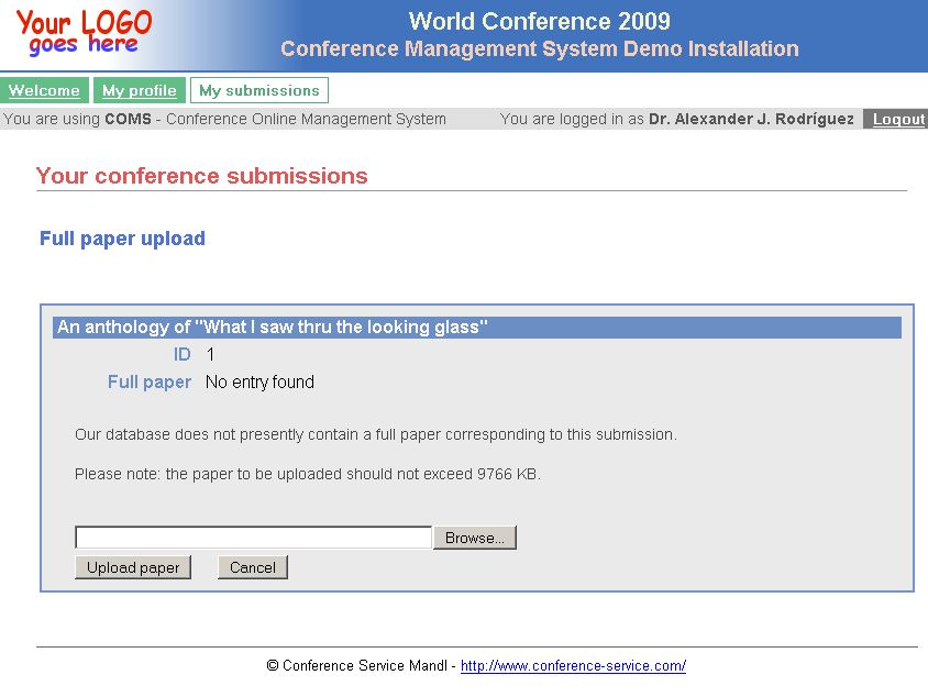 COMS - Features & Screenshots - Camera-ready papers